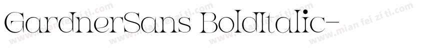 GardnerSans BoldItalic字体转换